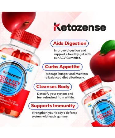 LIVORKA (5 Pack) Ketozense - KetozeneACV Gummies Ketozense Gummies KetozenseGummies Ketozense ACV Ketozense ACV 300 Gummies for 5 Months - Buy Online on GoSupps.com