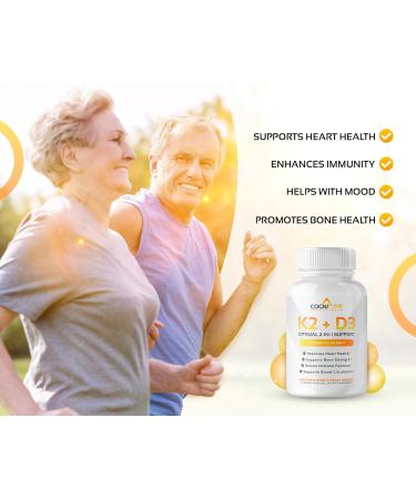 CogniTune Immune & Cardiovascular Support Bundle - Vitamin D3 5000IU + Vitamin K2 with Turmeric Curcumin & Ginger - Buy Online on GoSupps.com