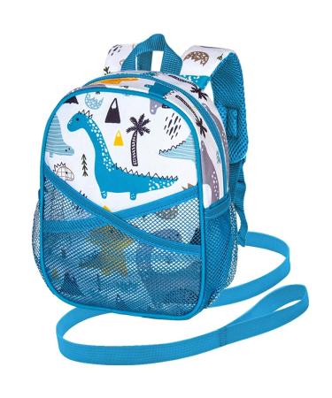 CCJPX Toddler Backpack with Leash 9.5" Baby Boys Dinosaur Safety Harness Leashes Small Bag 9.5" Dinosaur White
