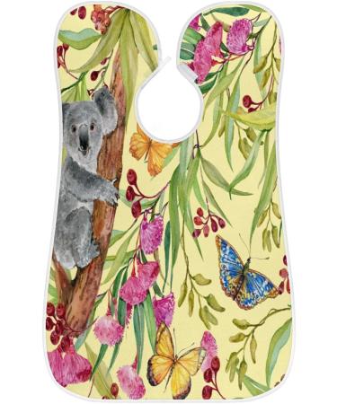 Beard Bib Apron for Men | Waterproof Hair Catcher Cape - Koala Butterfly Flower Design - Perfect for Shaving & Trimming - Buy Online on GoSupps.com