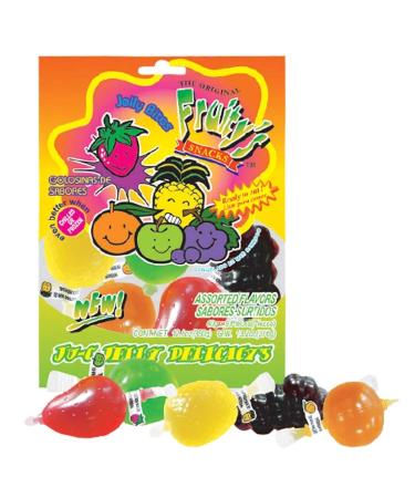 Jelly Fruit Candy TIK Tok JU-C Fruity's Gely Snacks - Play The Tiktok Hit or Miss Challenge - Includes 8 Count Bag