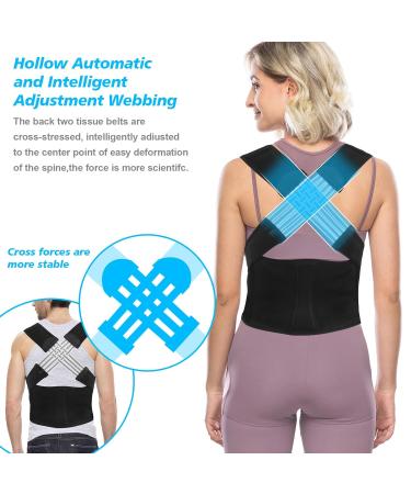 Buy HNCY Adjustable Posture Correction Back Holder for Women - Breathable Comfortable and Designed to Improve Sitting Posture - Prevention of Scoliosis - Black XXXL 3XL - Buy Online on GoSupps.com