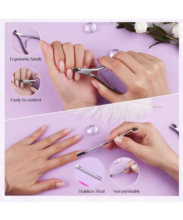 Saviland Cuticle Remover Kit - 120ML Cuticle Cream with Trimmer Nipper & Pusher - Nail Care Tools for Salon & DIY - 4.06 Oz - Buy Online on GoSupps.com