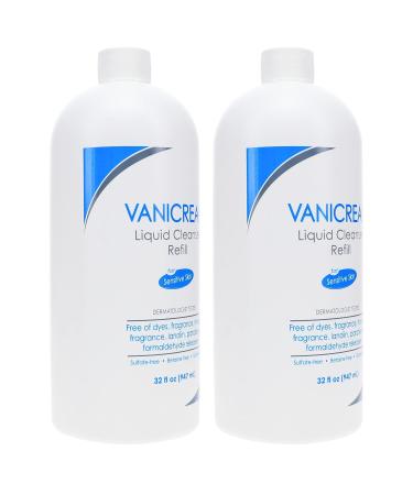 Vanicream Free & Clear Liquid Cleanser Refill 32 oz (Pack of 2) - Gentle Fragrance-Free Formula - Buy Online on GoSupps.com