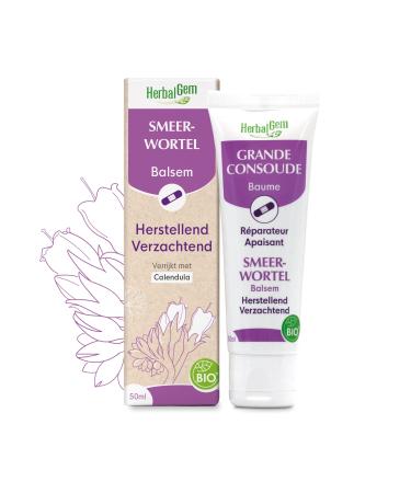 HERBALGEM | ORGANIC CONFOOD SOOTHING BALM | FOR REPAIRING AND SOOTHING IRRITATED SKIN | 50ML