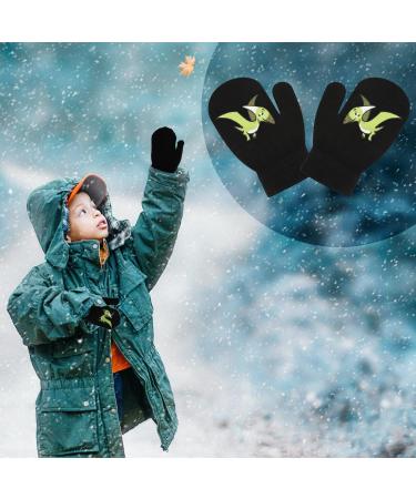 KINBOM 6 Pairs Toddler Mittens - Winter Dinosaur Patterns Gloves for Little Boys & Girls (Black) - Buy Online on GoSupps.com