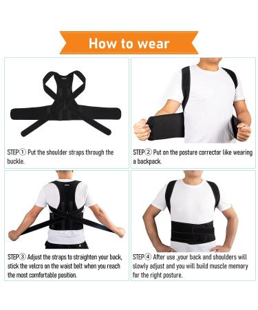 Posture Corrector Full Back Brace for Women & Men - Corrective Support for Scoliosis, Hunchback, and Pain Relief - Size L (35-39) - Buy Online on GoSupps.com