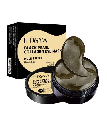 Black pearl under eye flaps Multi-effect Collage eye mask for dark circles tear bags under the eyes lightening anti-fold eye gel pads removal of fine lines-60 pcs