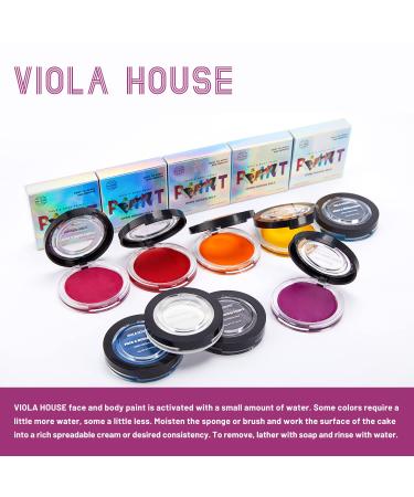 VIOLA HOUSE Professional Water Based Face & Body Paint Kit for Halloween, Cosplay & Theatrical Makeup - Black - Buy Online on GoSupps.com