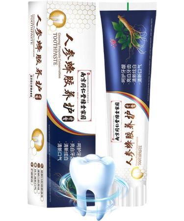 Teeth Whitening Toothpaste | Ginseng Propolis Toothpaste for Bad Breath 100g White Toothpaste Toothpaste for Loose Teeth Care Cleaning in - Buy Online on GoSupps.com