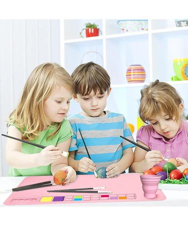 Silicone Craft Mat 20x 16 with Detachable Collapsible Cup- Non-Stick Art Mat for Crafts, Painting, Resin Casting - Buy Online on GoSupps.com