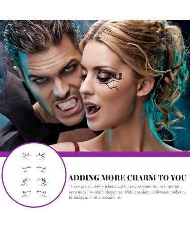 Hemoton 4 Pairs Halloween Eyeliner Stickers Eyeshadow Decor Halloween Makeup Tools Eyeliner Decals - Buy Online on GoSupps.com