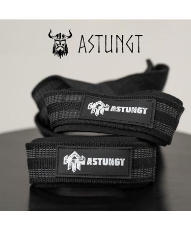 ASTUNGT Figure 8 Train Aid - Padded Weightlifting Straps for Bodybuilding Pull-Ups Powerlifting & Cross Training - Black - Buy Online on GoSupps.com