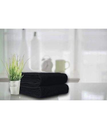 Belizzi Home 8-Piece Towel Set - 100% Ring Spun Cotton - Ultra Soft & Absorbent - Machine Washable - Hotel Spa Quality - Black - Buy Online on GoSupps.com