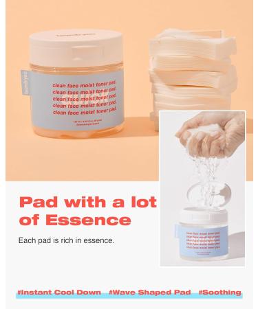 Hydrating Clean Face Moist Toner Pads - Alcohol-Free Soothing and Cooling | 60 Hypoallergenic Multi Pads for Glowing Skin - Buy Online on GoSupps.com
