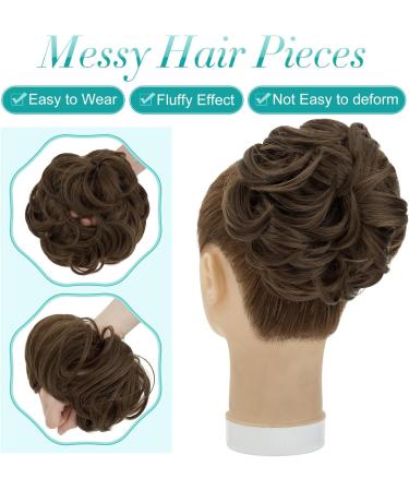 S-Noilite Curly Messy Bun Scrunchie: Medium Brown Synthetic Hair Chignon Extension - Buy Online on GoSupps.com