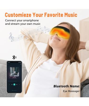 Eye Massager with Heat | Foldable Heated Eye Mask for Dry Eyes & Better Sleep | Bluetooth Music Face Massager - Perfect Birthday Gift for Women & Men - Buy Online on GoSupps.com
