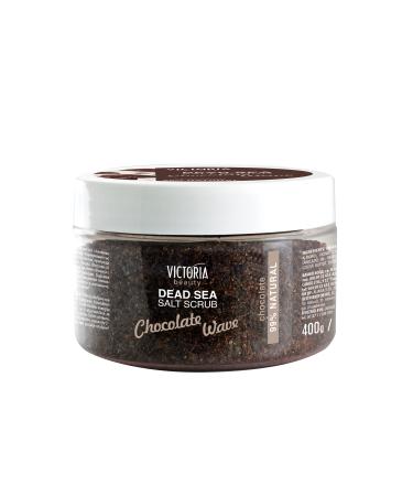 Victoria Beauty - Totes Sea body peeling salt peeling for face and body Dead Sea Exoliating Body Salt Scrub natural recipe - smells of Shokolade (1 x 400g)