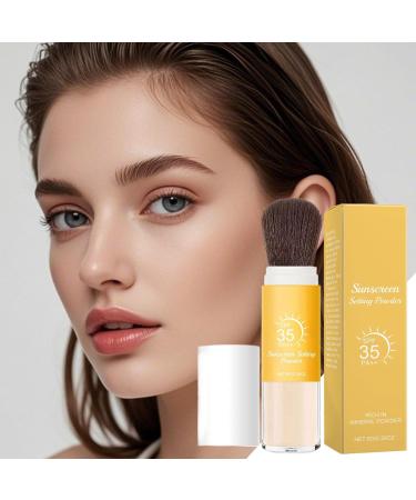 Sunscreen Face Powder UV Protection Face Powder Translucent Seboregulator Control Matte Effect Buildable and Resistant Texture for Sensitive Oily Skin Scalp Body Under Makeup - Buy Online on GoSupps.com