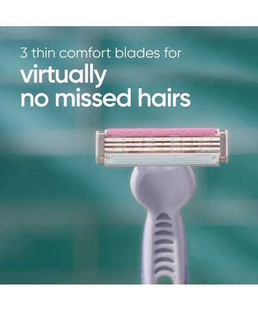 Gillette Venus Simply3 Disposable Razors for Women 8 Count - Close and Comfortable Shave - 8ct - Buy Online on GoSupps.com