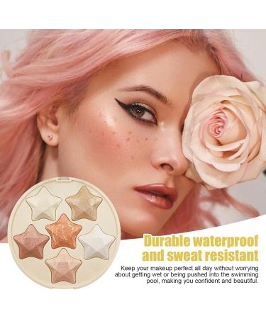 Shimmer Highlighter - Sweatproof Shimmer Powder Palette Enhance Facial Features Longwearing Makeup for Dating Traveling Home Working Gathering Shopping Shakven 02 - Buy Online on GoSupps.com