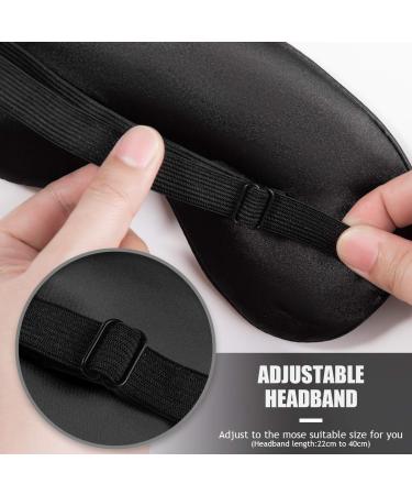 Buy Audamp Silk Sleep Mask - Adjustable Night Eye Mask for Comfortable Rest | Ultra-Soft Skin-Friendly Black - Buy Online on GoSupps.com