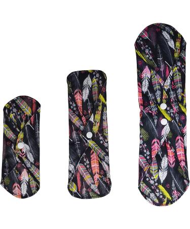 Reusable Bamboo Cloth Menstrual Pads - 12 Piece Set, Sizes 8, 10, 14 - Unscented - Cn Rose - Buy Online on GoSupps.com