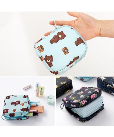 4-Piece Tampon Storage Bag Set | Portable Hygiene Organizer for Women | Large Capacity Menstruation Zipper Pouch | Ideal for Girls & Women - 12x12 cm - Buy Online on GoSupps.com