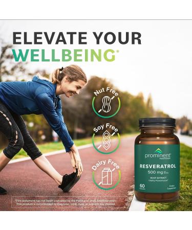 Prominent Nutrition Resveratrol Supplement Anti-Aging and Immune Support 98% Pure Trans-Resveratrol Supplement 500 mg 30 Day Supply - 1 Pack 60 Count (Pack of 1) - Buy Online on GoSupps.com