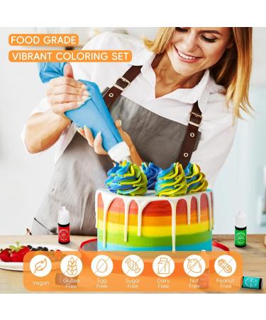 Waysroma Colorant Alimentaire 7x12ml Hautement Concentr & Sans Sucre Colorant Alimentaire Liquide pour P tisserie G teaux Macarons Fondants P ques Biscuits Beignets (Arc-en-ciel) 12 ml (Lot de 7) 84.0 - Buy Online on GoSupps.com