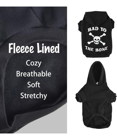 EXPAWLORER Bad to The Bone Dog Hoodie with Hat - Pet Fall/Winter Sweater for Cats & Dogs - Buy Online on GoSupps.com