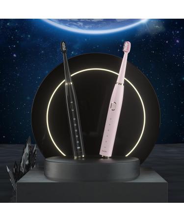 7am2m Sonic Electric Toothbrush for Adults and Kids | Rechargeable with 8 Brush Heads | 5 Modes & Smart Timer | Fast Charge for 75 Days - Black - Buy Online on GoSupps.com