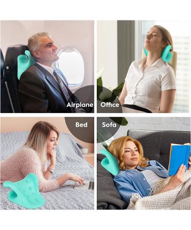 Neck and Shoulder Relaxer - TMJ Pain Relief, Acupressure Massage Design, Cervical Traction Device (Blue) - Buy Online on GoSupps.com