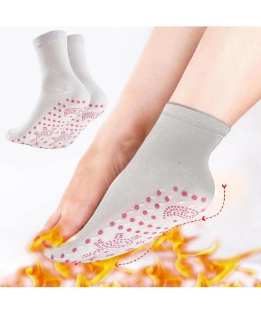 AZXY Self-Heating Cotton Socks | Warm & Cold-Resistant | Massage Function | White - Buy Online on GoSupps.com