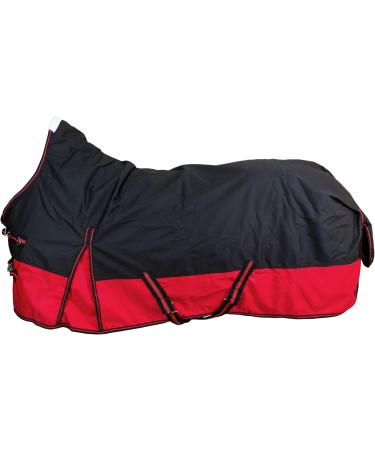 RL24 Weiddecke Winterdecke High Neck 600D - 100g/200g/300g Filling Options in Black/Red - Ideal for 125cm Horses - Shop Internationally - Buy Online on GoSupps.com