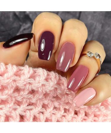 Vishine Gel Nail Polish KIT 6 Colors - Misty Pink & Midnight Rose Series Pastel Pink Wine Tone Home Nail Art Salon Gel Manicure Set - Buy Online on GoSupps.com