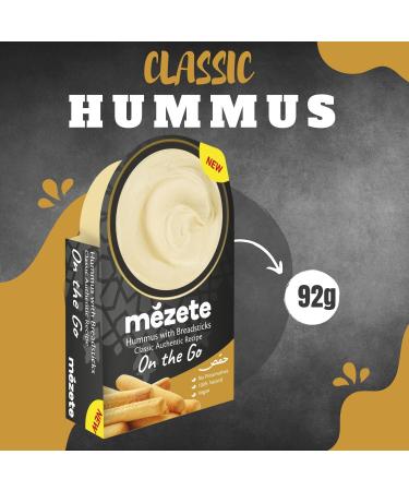 Mezette Bread Sticks Pick N Mix - Choose From 2+ Flavours | Classic Hummus Roasted Pepper Hummus Herbs Hummus | Bread Sticks Gift Set for Bread Sticks Lovers - Pack of 3 x 92g - Buy Online on GoSupps.com