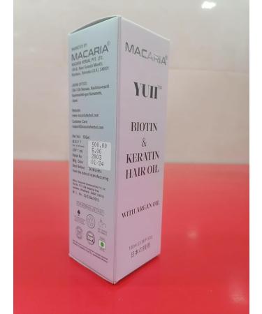 Macaria Herbal Pvt ltd Yuii Biotin long hair Growth Oil - Buy Online on GoSupps.com