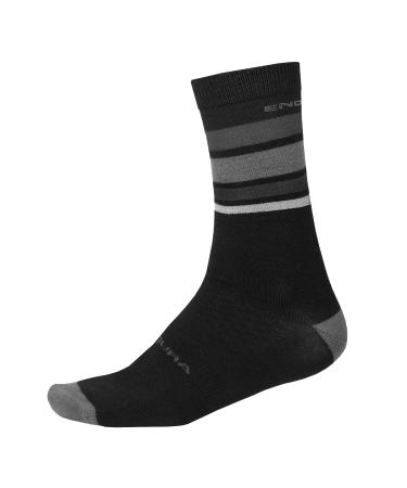 Endura BaaBaa Merino Stripe Men's Cycling Socks SM Matte Black