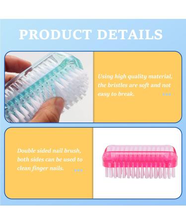 ZYNERY Double Sided Nail Cleaning Brush - Set of 4 | Multi-Function Scrub Brush for Fingers and Toenails | Plastic Nail Scrubbing Brush for Home Use - Buy Online on GoSupps.com