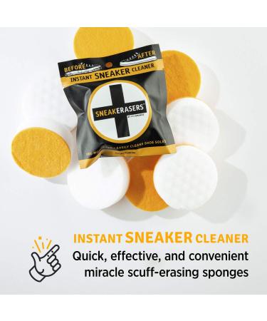 SneakERASERS Instant Sole and Sneaker Cleaner - 3 Pack - Dual-Sided Sponge for Cleaning & Whitening Shoe Soles - Buy Online on GoSupps.com