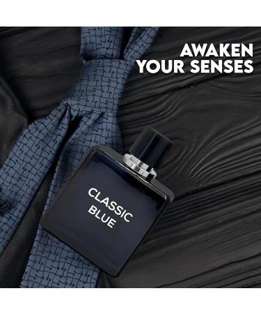 Men's Cologne Classic Blue- Eau De Toilette Spray Perfume Fresh Scent 3.4 Fl Oz Daily Used Classic Blue 3.4 Fl Oz (Pack of 2) - Buy Online on GoSupps.com