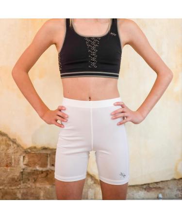 Dragonwing girlgear Mid-Rise Compression Shorts - 5 Inseam (White) for Active Teen Girls - Buy Online on GoSupps.com