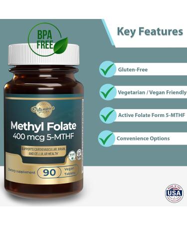Vitamines Vitales Methyl B12 + Folate 90 Vegan Tablets | Active B12 & Methyl folate for Energy - Buy Online on GoSupps.com