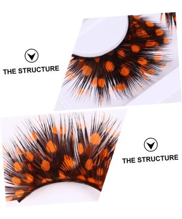 Beavorty 2 Pairs false eyelashes halloween makeup supplies eyelashes orange Costume Eyelashes lashes extension halloween lashes halloween false eyelashes 3d extend spot - Buy Online on GoSupps.com