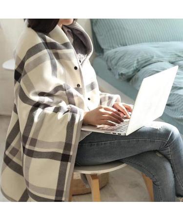 Scarf Blanket for Adults Flannel Lining Warm Blanket Wheelchair Poncho Knee Blanket Leg Blanket for Wheelchair Portable Warm Blanket Wheelchair Accessories C 80 135cm - Buy Online on GoSupps.com