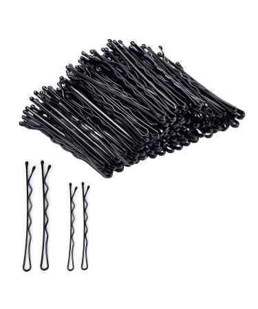 Hair needles 250 pieces of black wave shape (200 pieces 1.97 inch and 50 pieces 2.36 inch) Classic bobby pins for girls hair additives