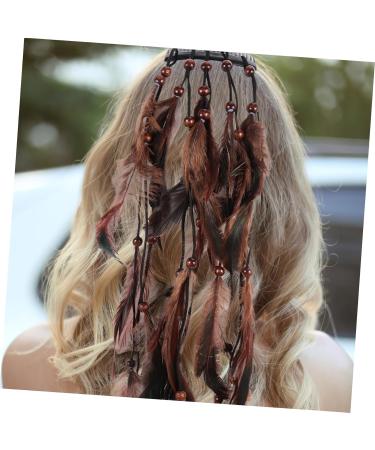 Mikinona Hair Accessories Bohemian Hair Bands Party Cosplay Hairbands Plume Costume Accessories Party Props Decorative Plume Tassel Headdress Plume Tassel Hairbands Headdress - Buy Online on GoSupps.com