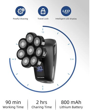 8D Head Shaver for Bald Men - Wet/Dry, Cordless & Rechargeable - Ergonomic Design - Buy Online on GoSupps.com