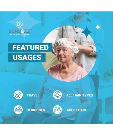 Scrubzz Rinse-Free Shampoo Caps for Bedridden Patients - 6 Pack - Buy Online on GoSupps.com